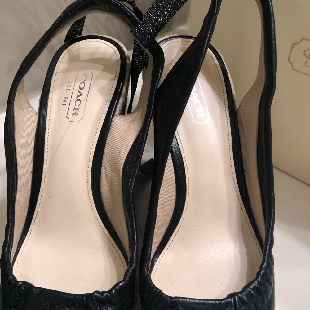 Coach black maritza soft leather shoe 6.5 - Picture 3 of 5